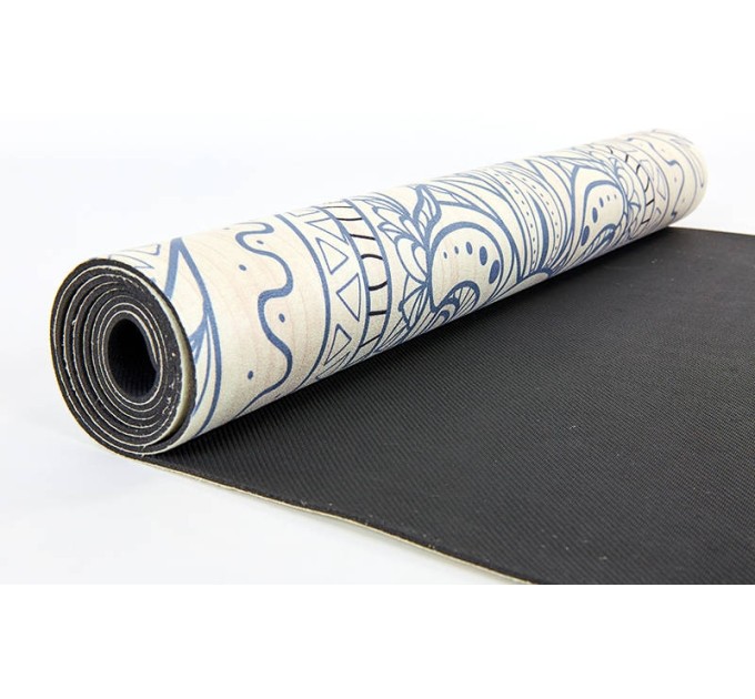 Коврик для йоги (йога мат) из замши и каучука двухслойный 183x61x0.3см Zelart (FI-5662-38)