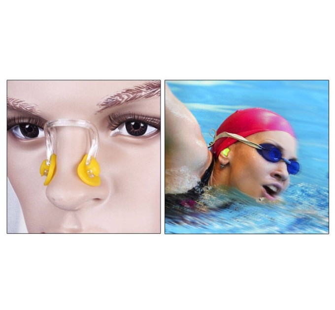 Беруши для плавания (бассейна) зажим для носа в футляре Zelart (HN-5)
