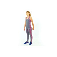 Комплект (костюм) для фитнеса, спорта и йоги (майка, лосины) SIBOTE (ST-2097)