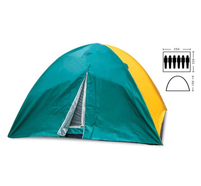 Палатка кемпинговая 6-и местная 2,2х2,5х1,5м Zel (SY-021)