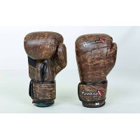 Перчатки боксерские (для бокса) кожаные на липучке 10-12oz HAYAB KANPEKI (VL-5779)