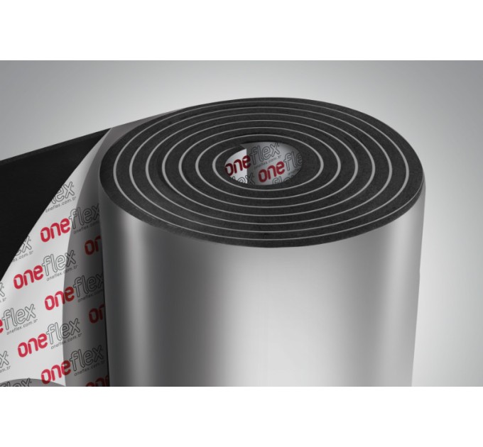 Тепло-шумоизоляция из вспененного каучука SoundProOFF Flex Sheet с фольгой и клеем 6мм