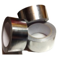 Скотч алюмінієвий (фольгований) посилений армуючої плівкою AL+ PET 50мм (40м)