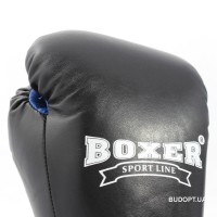 Боксерські рукавички шкіряні 14 унцій Boxer Еліт (bx-0076)