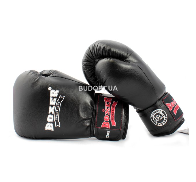 Перчатки боксерские кожаные Boxer 12 унций (bx-0027)