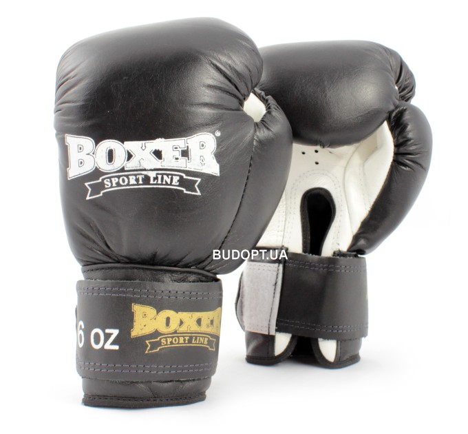 Детские боксерские перчатки кожаные Boxer 6 унций (bx-0026)