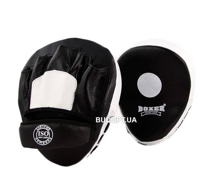 Лапи боксерські гнуті шкіряні Boxer (bx-0024)