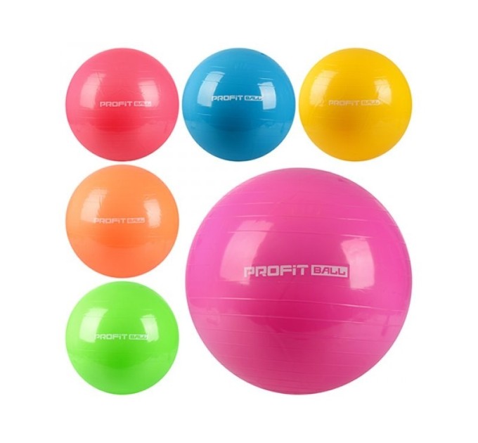 Дитячий м'яч для фітнесу (фітбол) Profitball 55 см (глянець, у пакеті)