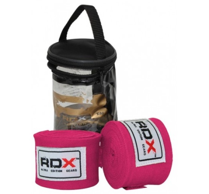 Бинти боксерські RDX Fibra Pink 4.5m