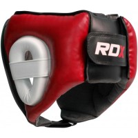Боксерський шолом RDX Rex Leather Red
