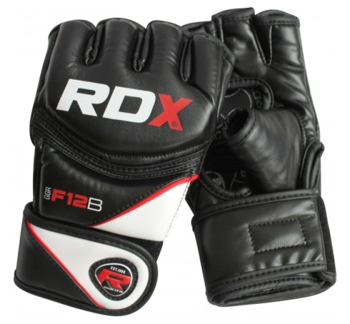 Перчатки ММА RDX Rex Leather Black