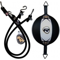 Боксерская груша на растяжке RDX White с резиновым жгутом