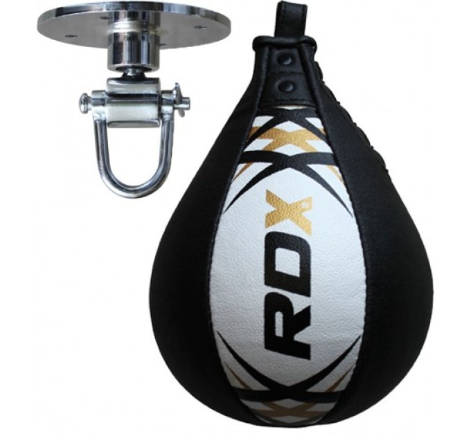 Пневмогруша боксерская RDX Leather White Pro