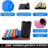 Коврик для йоги и фитнеса EVA (йога мат, каремат спортивный) OSPORT Yoga Pro 3мм (OF-0088) Коврик для йоги и фитнеса EVA (йога мат, каремат спортивный) OSPORT Yoga Pro 3мм (OF-0088)