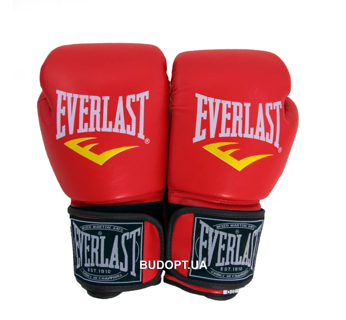Рукавички боксерські для боксу 8-12 унцій на липучці Everlast шкіра PU (BO-3987)