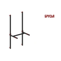 Настенный комплекс Турник и Брусья LecoSport СТАНДАРТ Ls32160, складной