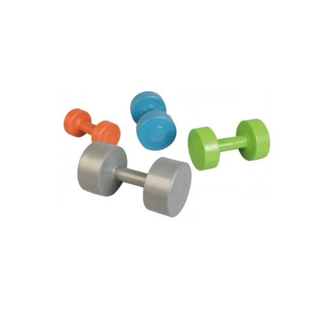 Гантели с пластиковым покрытием LS2003-1 CEMENT DUMBELL, пара 1 кг