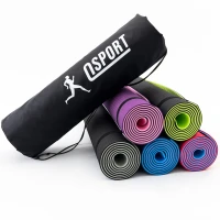 Коврик для йоги и фитнеса + чехол (мат, каремат спортивный) OSPORT Yoga ECO Pro 6мм (n-0007)
