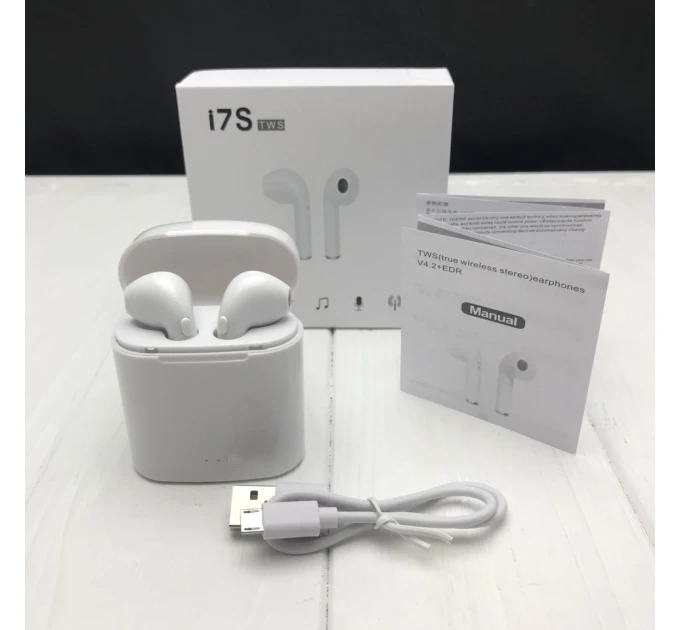 Беспроводные наушники I7S TWS с блоком для наушников (MK 2695)