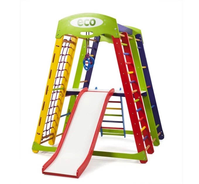 Детский спортивный комплекс 132х124х150см SportBaby (Акварелька Plus 3)