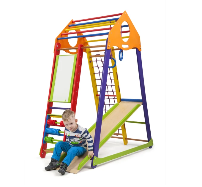 Детский спортивный комплекс 132х85х170см SportBaby (BambinoWood Color Plus)