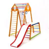 Дитячий спортивний комплекс 130х130х170см SportBaby (BambinoWood Plus 1-1)
