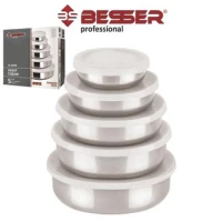 Судочек термос для еды (пищевой) металлический 5шт Besser (SS-0589)