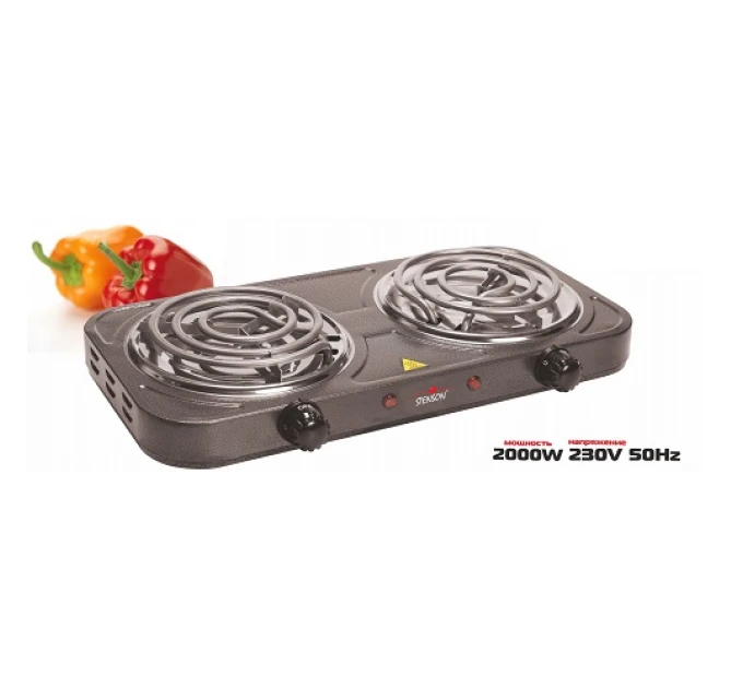 Плита електрична настільна двоконфоркова 2х1000w 14см Stenson (ME-0013G)