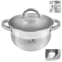 Каструля із прозорою кришкою 1.9л 18х10см Stenson Belly (MH-2719)