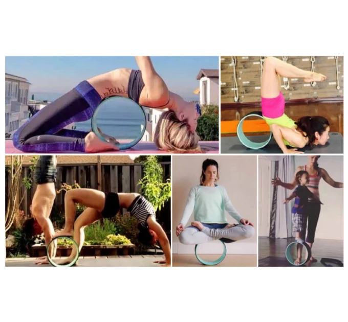 Колесо для йоги та фітнесу (йога кільце) пробкове 32х13см OSPORT Fit Wheel Yoga (MS 4199)