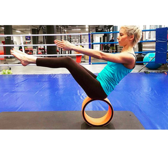 Колесо для йоги та фітнесу (йога кільце) пробкове 32х13см OSPORT Fit Wheel Yoga (MS 4199)