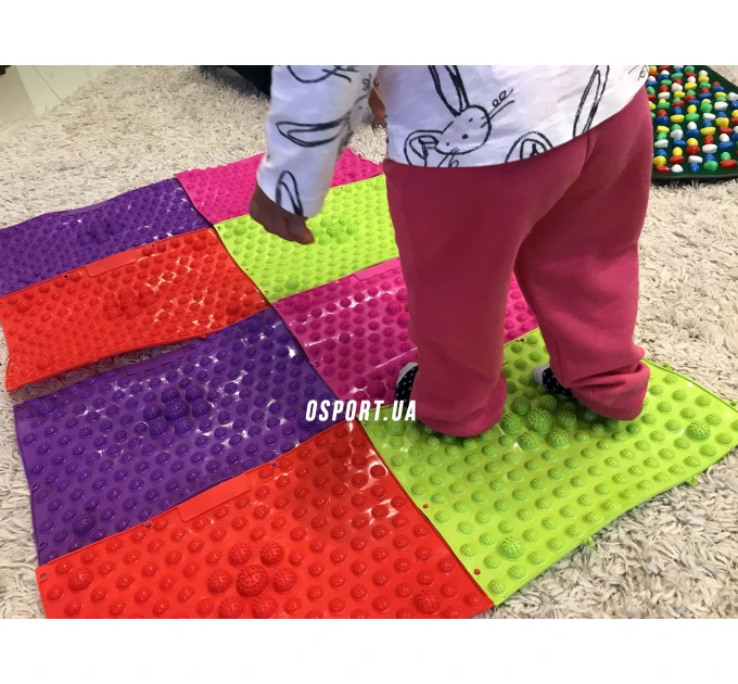 Килимок-пазл ортопедичний масажний (масажер для ніг та стоп) OSPORT 24*30cm (MS 1952)